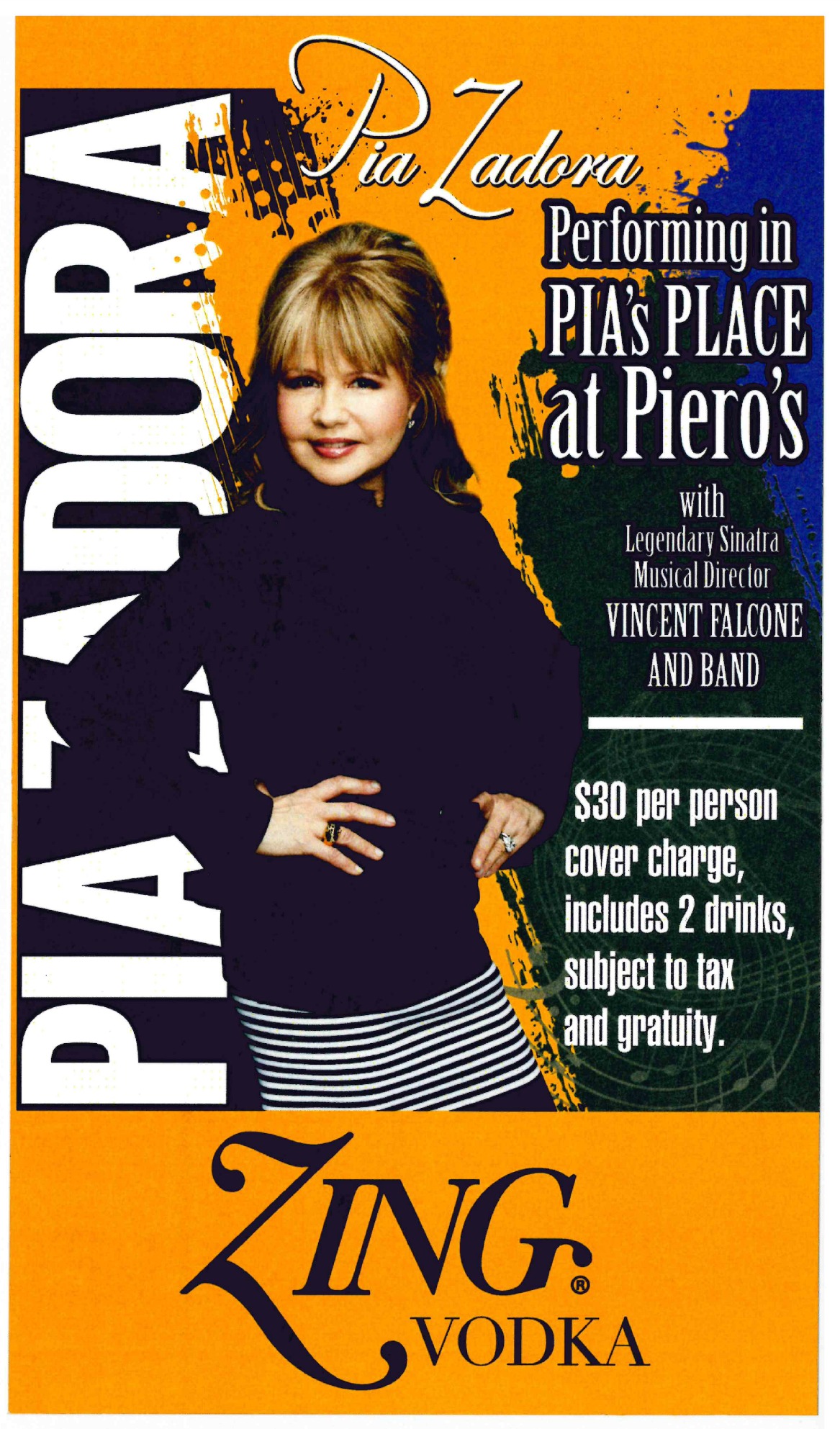 Pia Zadora at Piero’s Poster