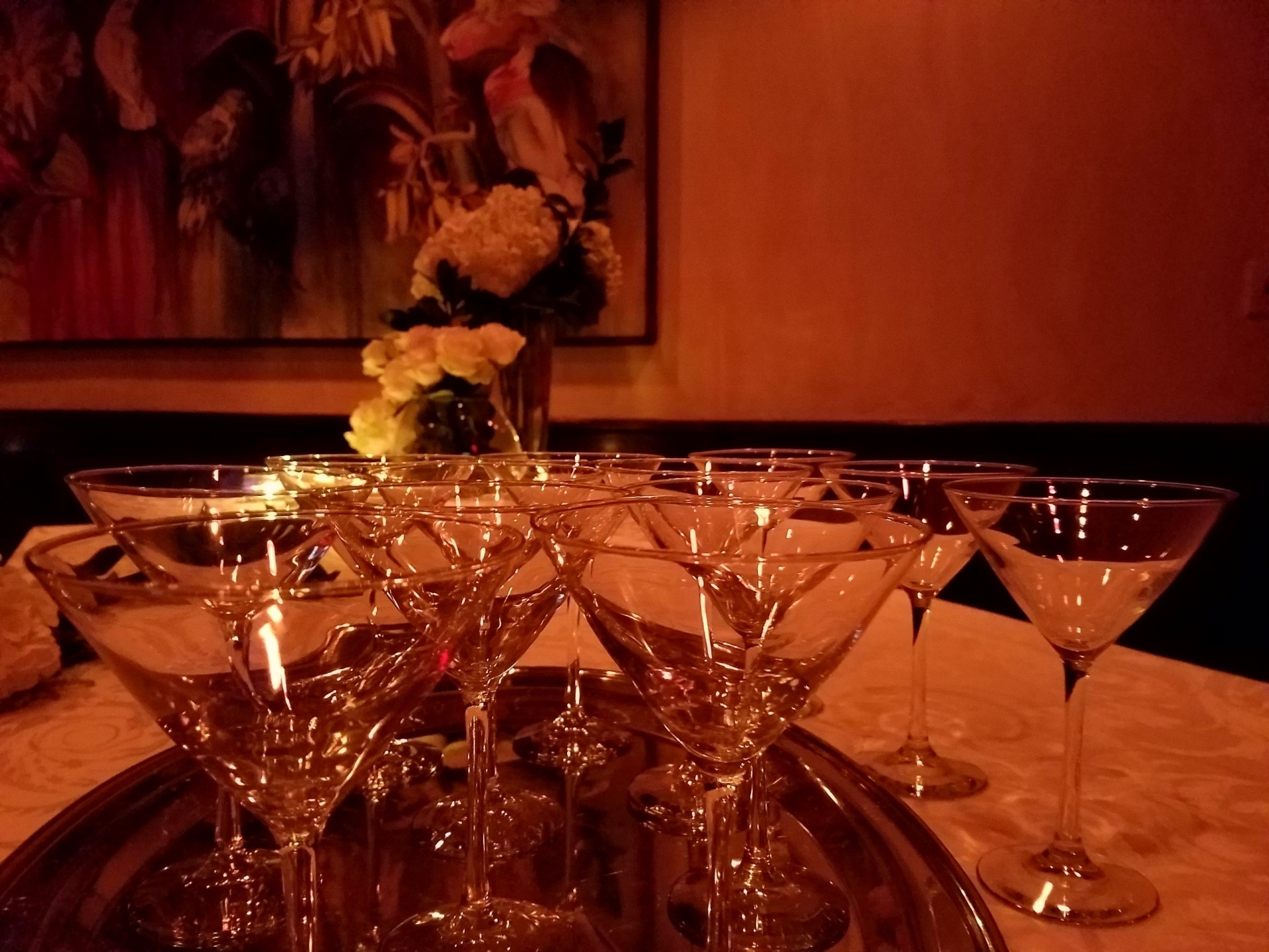 Martini bar at private dining event